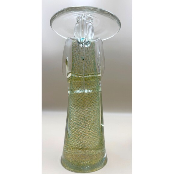 Rare VTG Murano Chinese Couple with Gold Fleck Stripe Standing & Sitting - Picture 9 of 11